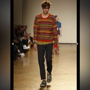 Marc by Marc Jacob’s Reverse Weave Colorful Salsa Sweater